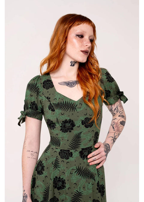 Hell Bunny Georgia 50's Midi Dress Green - www.succubus.se Hell Bunny Georgia 50's Midi Dress Green - www.succubus.se